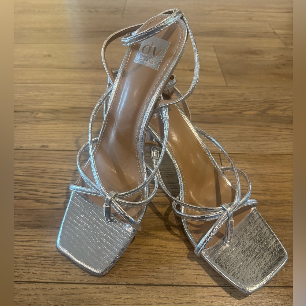DV by Dolce Vita Women's Metallic Silver Heels